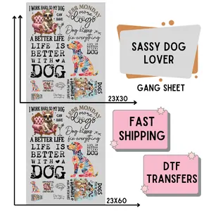Sassy Dog Lover | Premade DTF Transfer Gang Sheet For Graphic Tees