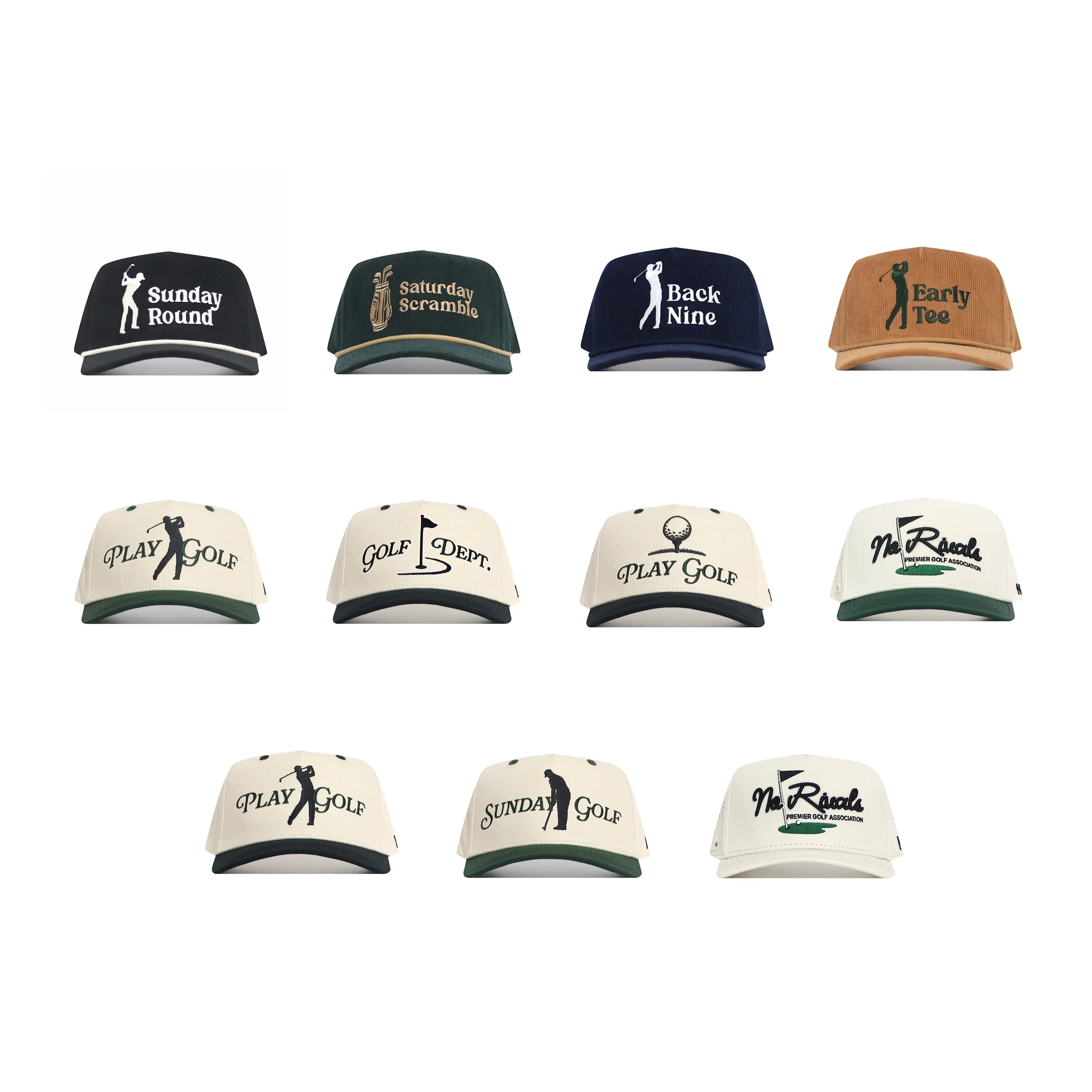 No Rivals Athletic Golf Hat - Coal | No Rivals Golf Collection