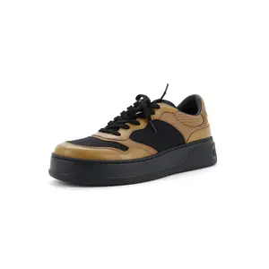 Pre-owned Gucci Men's Chunky Low-Top Sneakers GG Canvas with Leather by Rebag