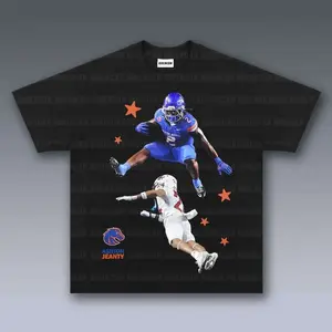 [SALE Up To 50% Off] Ashton Jeanty Graphic Tee, Y2K Crew Neck Streetwear T-Shirt, Unisex Crew Neck Tee, Vintage Football Graphic, Sports Player Bootleg Premium Style, Casual Cotton Fit 1 Sided