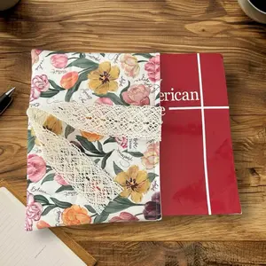 Cute Quilted Book Sleeve, Tulips