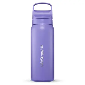 LifeStraw 24oz Go Series Stainless Steel Water Filter Bottle - Thistle Purple