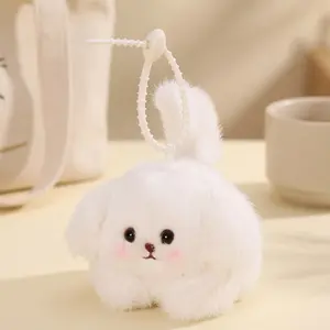 Pull the string & the tail WAGS! Viral fluffy dog keychain that’s oddly satisfying #ASMR #CuteFinds