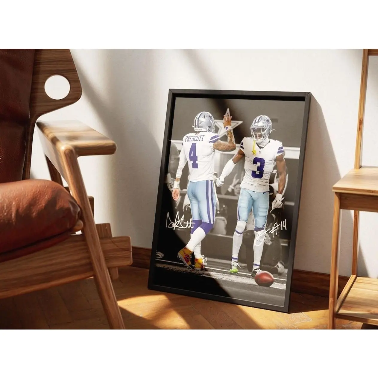 Dak Prescott Poster George Pickens Poster Signed Football Wall Art
