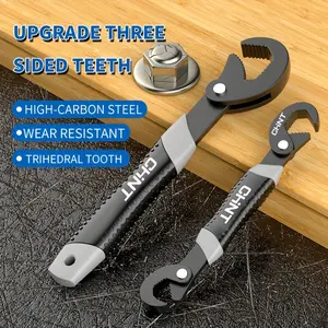 This Versatile Self-Locking Universal Wrench Features a Large Opening of Over 60Mm, Equipped with a Reset Spring for Self-Righting. It Is Made from Durable Metal And Plastic, Ideal for with Pipes And Fasteners, And Allows for Easy Mechanical Operati