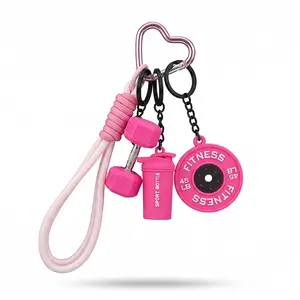 7-Color Fitness Keychain Set, Silicone Dumbbell Kettlebell Weight Plate Keychains New Arrival, Cute Gym Accessories Keychains, High Quality Fashion Jewelry Gift for Fitness Enthusiasts, Aesthetic Workout Keychains, gifts for women
