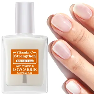 LOVCARRIE Vitamin Nail Strengthener, Natural Transparent Hardener, Nail Care Liquid, Nail Care Oil for Strong Nails in One Week, Smooths Uneven Surfaces, Enhances Nails While, Daily Use As A Bare Color