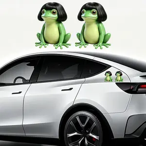 Funny Hair Frog Car Stickers - Automotive & Motorcycle Exterior Accessories for Cars, Laptops