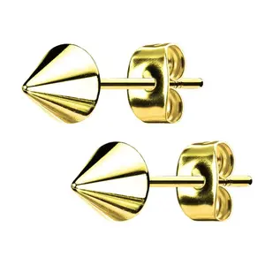 Gold PVD Spike Earrings