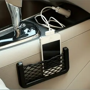 Car Storage Mesh Bag, 2 Counts Multifunctional Adjustable Car Storage Mesh Bag, Easy To Install Car Interior Accessories for Stowing & Tidying