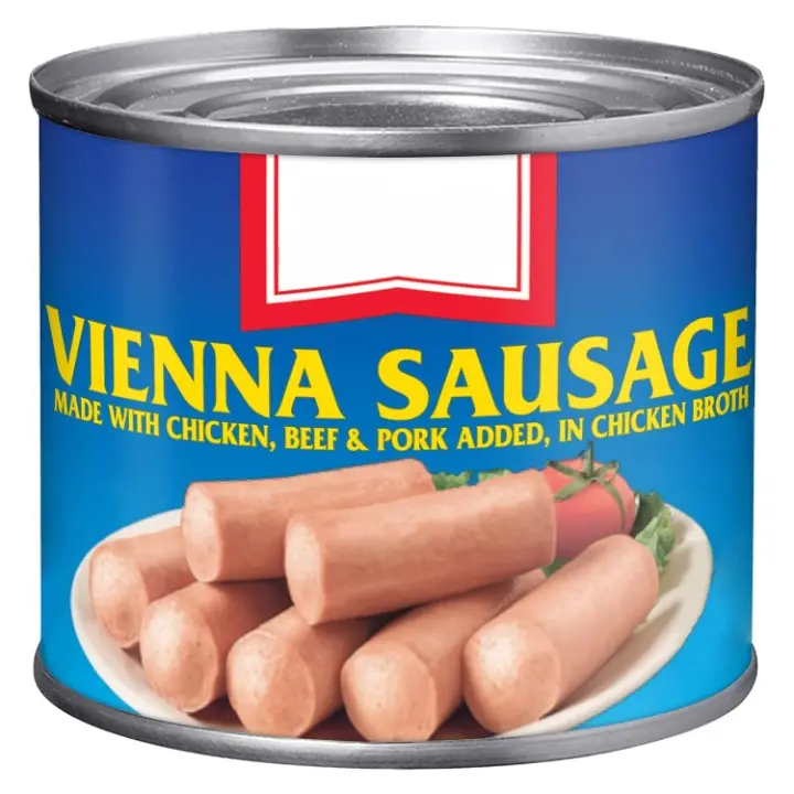 Canned Vienna Sausage in Chicken Broth - 4.6 oz, Low Fat Pantry-Ready Pack, 24-Can Instant Pantry Food, Versatile, 24 Cans