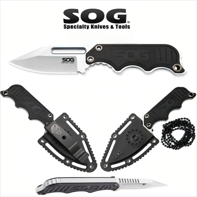 Fixed Blade Neck Knife, Mini Sized Full Tang Tactical Tool with G10 Anti-Slip Grip - Lightweight 5Cr15MoV Outdoor Tools for an Emergency Survival Kit, Portable Hand Tool