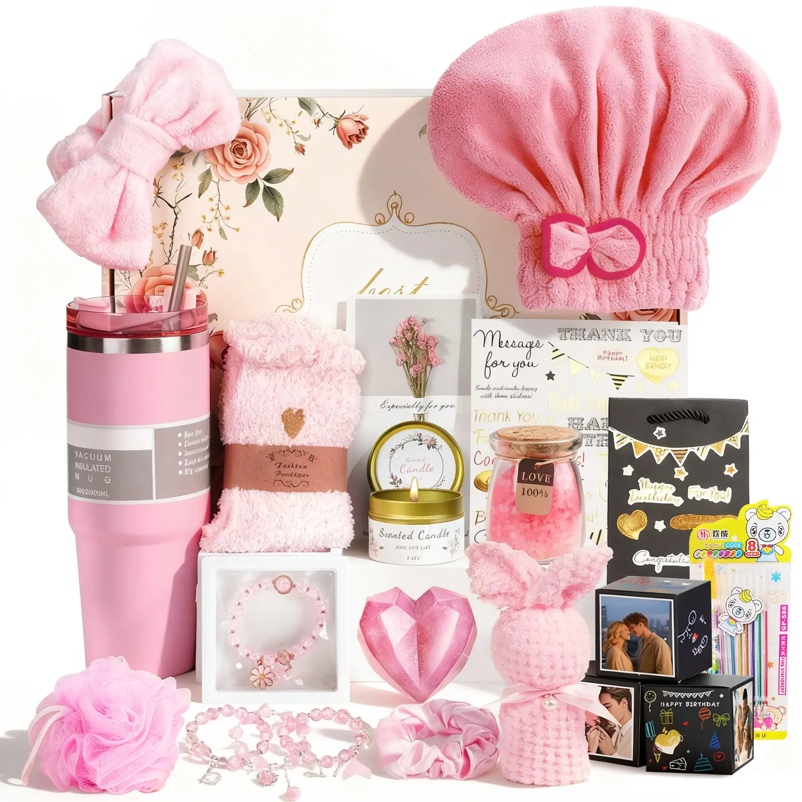 Self-Care Spa Gift Baskets - Valentine's Day Home & Festive Party Supplies | Photo Set Boxes, graduation gifts,   teacher appreciation gifts,   Mother's Day Gift Ideas, Mom Employee Appreciation Presents,