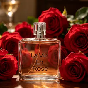 Rose Private Whisper women’s rose perfume, 3.4 fl oz, long-lasting fragrance lasting up to 12 hours, exudes confident charm, perfect for dates, outings, and everyday essentials.