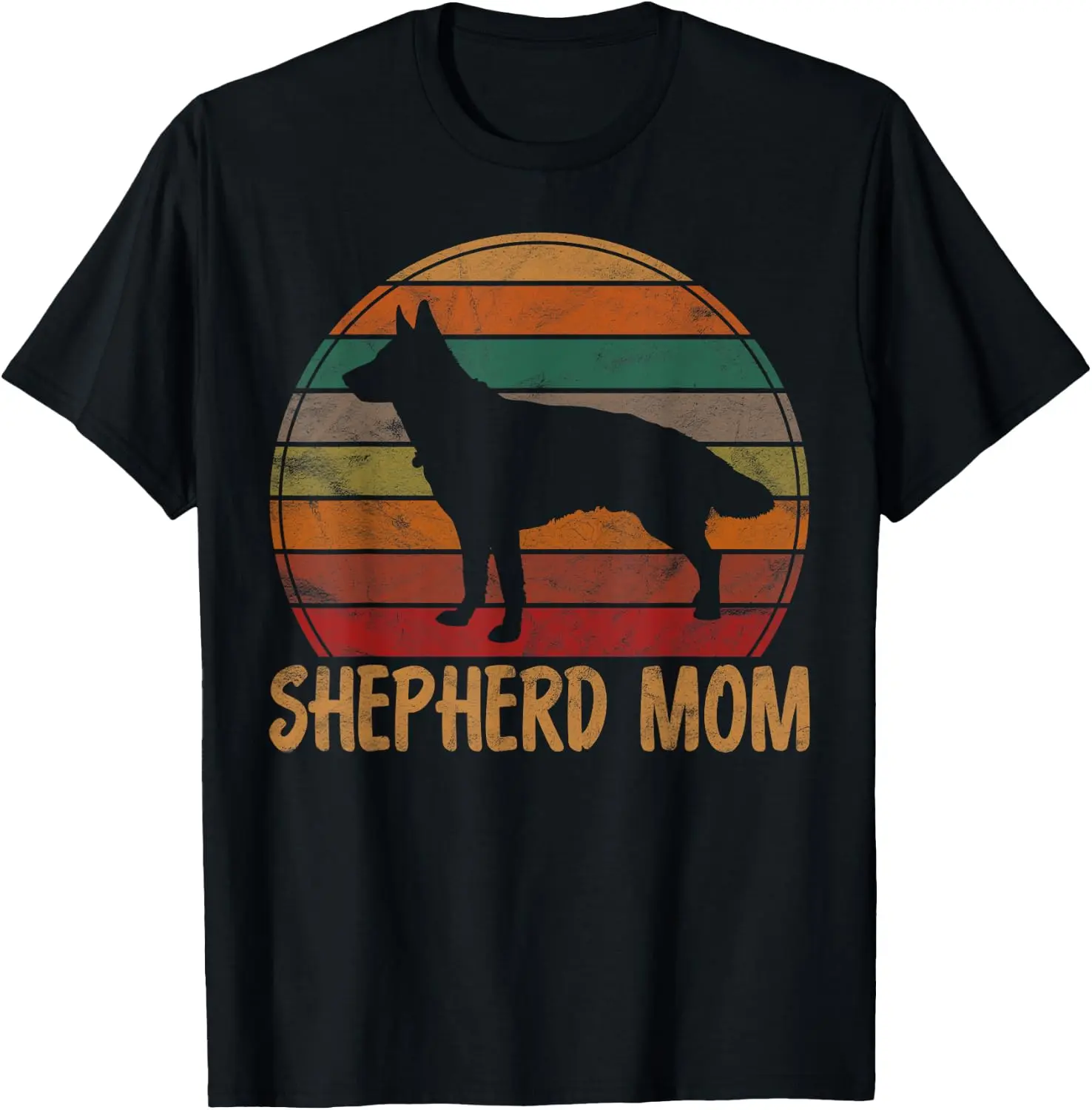 100% Cotton Unisex Retro German Shepherd Mom Gift Dog Mother Pet Shepard Mama T-Shirt
