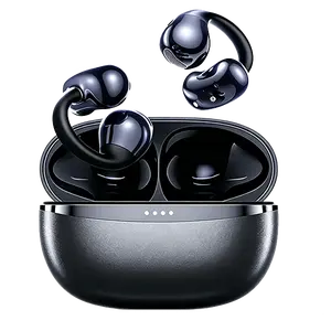 W2 Open-Ear Clip-On Earbuds (Designed for Glasses Wearers) — Safe for running and everyday use, ultra-lightweight at 4.7 grams, 40-hour battery life, Bluetooth 6.0, Black