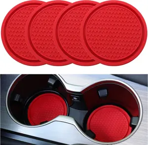 4 Pack Universal Car Coasters, Non-Slip Liquid Absorbent Car Coasters.