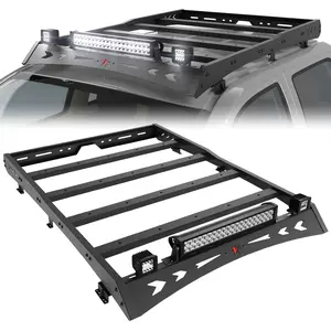 Roof Rack for 2005-2023 Toyota Tacoma Crew Cab Top Roof Cargo Carrier for Tacoma with LED Lights