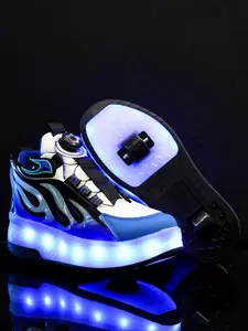 USB Rechargeable LED Light Up Sneakers, Fashionable Luminous Shoes for Boys & Girls, Casual Sports Shoes for Daily Wear, Casual Trainer Shoes