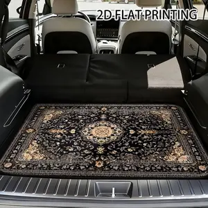 1pc, Car Trunk Mat Elegant Floral Motifs Pattern , Cargo Area Mat or Boot Liner for SUVs, Cars, or Trucks, decorative accessory suitable for holiday gifting and family trips | Trunk Organization | Easy Clean Mat | Everyday Travel