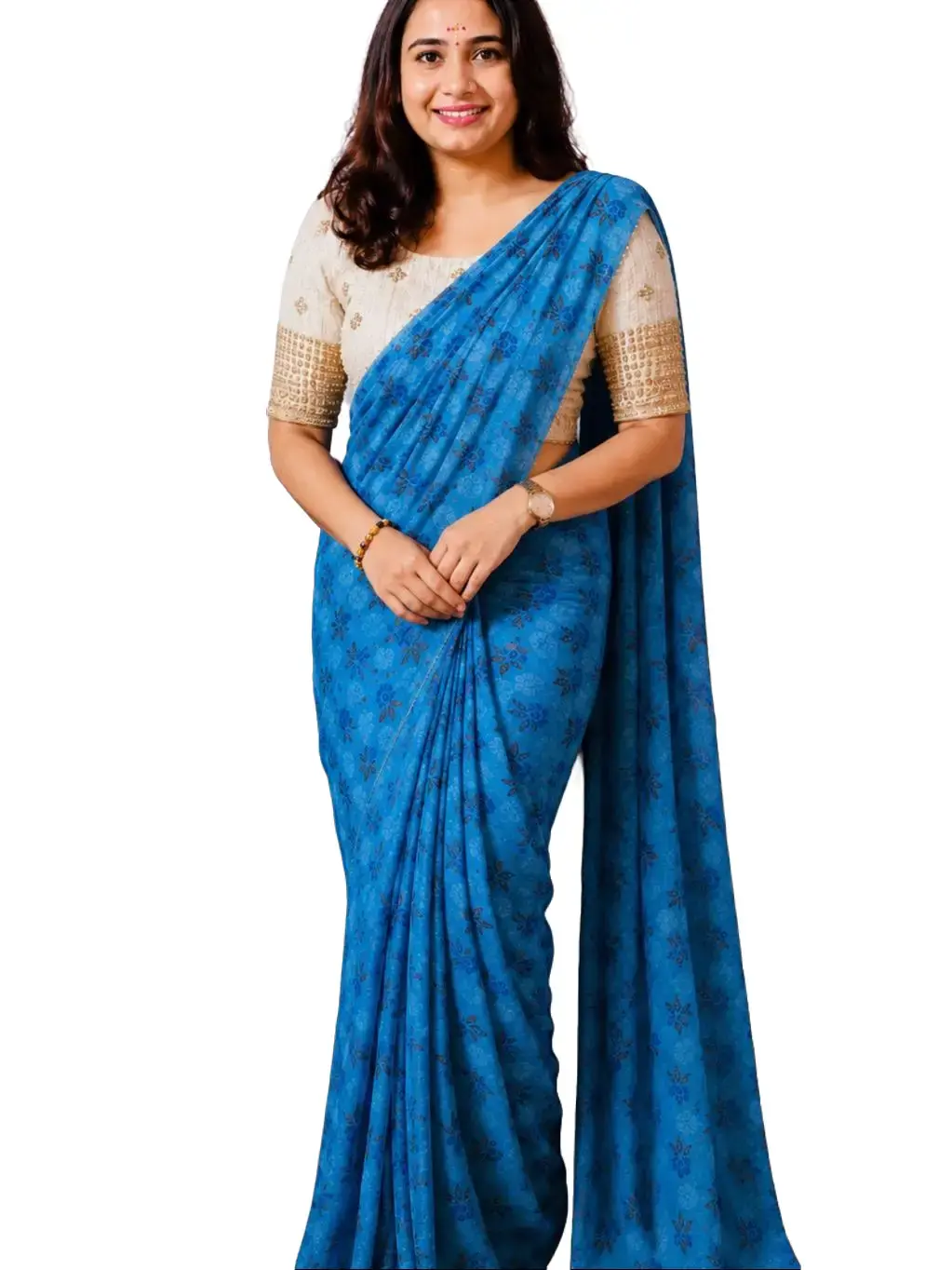 Women's Pure Nepali Dhaka Cotton Fabric Saree Set with 1-Size White/Red Embroidery Blouses. Coral Pink Saree has White/Golden blouse and Red Saree has Red/Golden blouse.