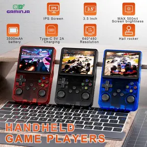 Open Source Game Console R36s, Supports Linux System, Includes 14+ Emulators & 12000+ Games, 64GB Storage Card, 3D Joystick