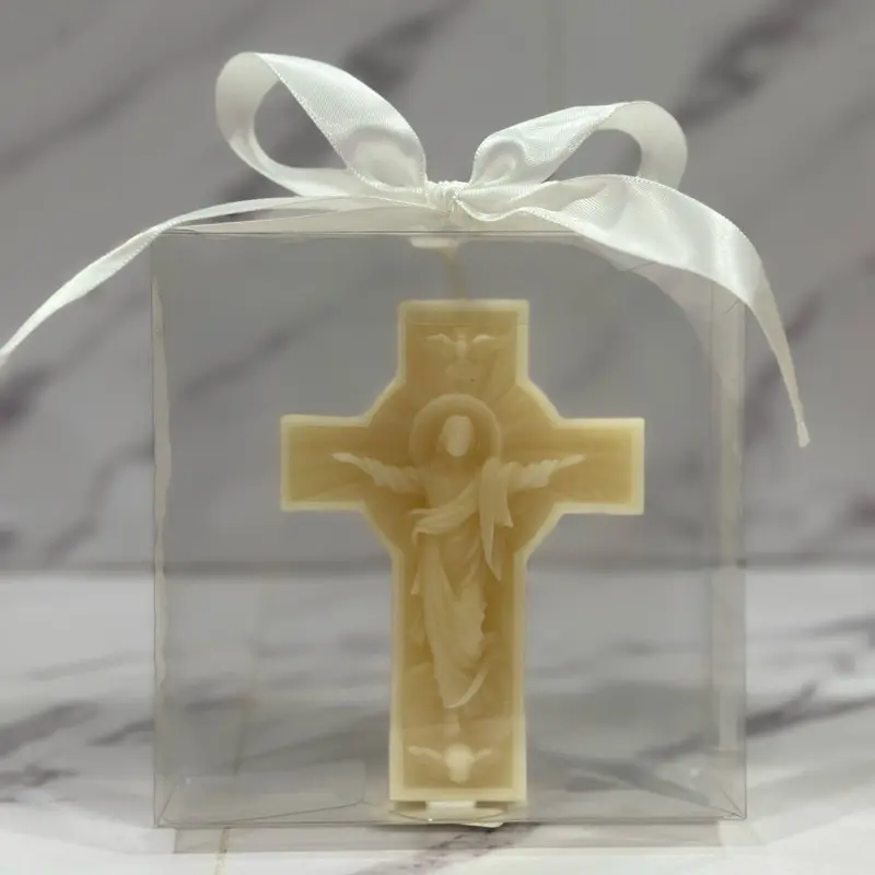 Party Favors- Handmade Candles for Baptism, First Communion, Confirmation, Wedding, Ideal Gift Set for Decorative Decoration