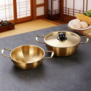 3-Piece Stainless Steel Noodle Pot Set with Handles, Electric Induction Cooker Compatible, Portable Camping Cookingapot, Stainless Steel Cookware