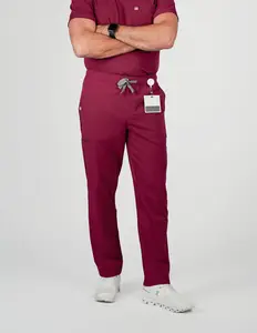 Amalfi Classic Men's Maroon Scrub Pants