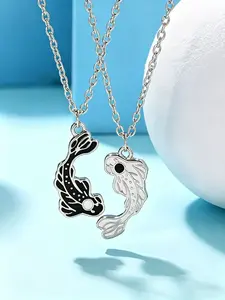 Yin Yang Koi Fish Matching Necklaces, Best Friend Couple Set, Unique Gift Idea, Perfect for Special Occasions, Stylish Jewelry