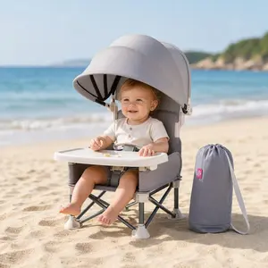 Portable Baby Seat Travel| Compact Fold with Straps for Indoor/Outdoor Use| Great for Camping, Beach, Lawn |Toddlers, Kids, Boys, Girls