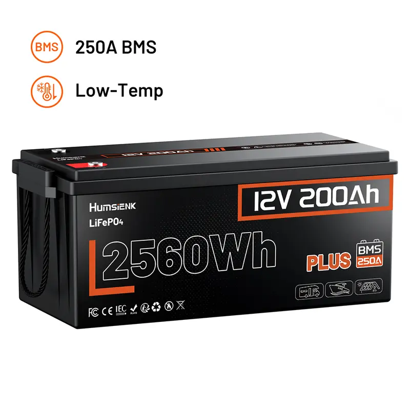 【SOLD OUT】HumsiENK 12V 200Ah LiFePO4 Battery with Smart BMS, High Cost Performance, Home Backup Power, Emergency, Off-Grid Living, Outdoor Camping, Easy Travel, Yard Renovation, Reduce Equipment Downtime, Uninterrupted Power Supply