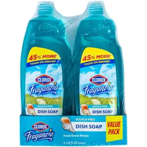 Liquid Dishwashing Soap - Cuts Through Tough Grease FAST - Quick Rinsing Dish Soap Formula Washes Away Grime - A Powerful Clean You Can Trust, Ocean Scent, 22 Fl Oz (Pack of 2)