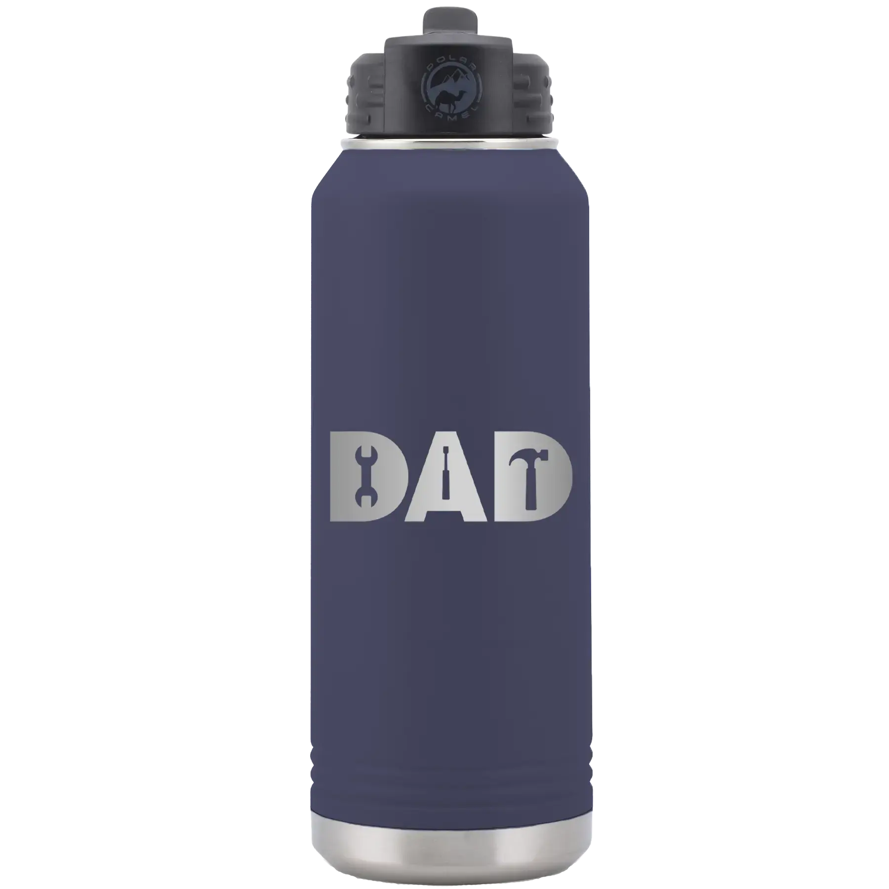 Personalized Dad Tools 32 oz Water Bottle - Navy