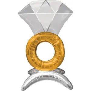 Elegant Foil Deluxe Wedding Ring Balloon