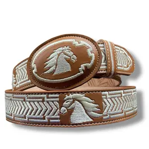 Men’s Embroidered Cowboy Belt. Men’s Western Cowboy Belt. Men’s Rodeo Cowboy Belt. Cinto Vaquero De Hombre. Cinto Piteado Bordado.