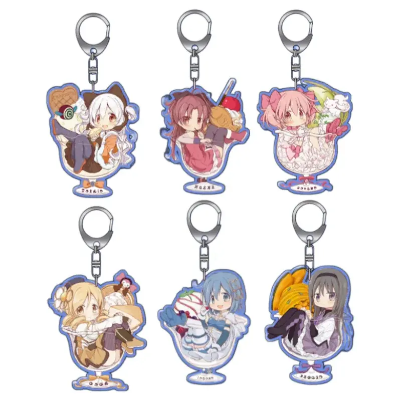 Puella Magi Madoka Magica Acrylic Keychain Madoka Kaname & Homura Akemi