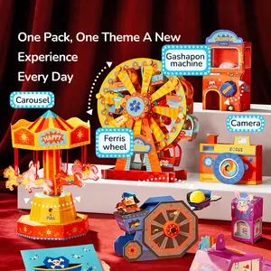 MiDeer 21-Day Toy Making Kit – 21 Unique Mechanical Craft Projects, Complete Paper Assembly Materials, Illustrated Guide + Video Tutorial for Kids Ages 6+, Fun STEM Engineering Arts & Crafts Kit with Hands-On Physics Experiments, Gift-Ready