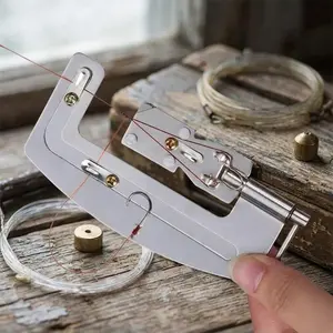 Professional Fishing Hook Tying Tool Kit: Portable Semi-Automatic Line Tyer with Non-Slip Handle for Saltwater & Freshwater, Durable Metal Knot Tying Set, Easy Operation for Various Hooks & Lines, Essential Gear for Anglers to Enhance Fishing Experience.