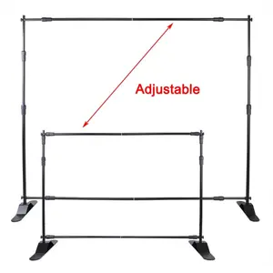 VEVOR 10pcs 8' X 8' - 10' X 8' Backdrop Banner Stand Step and Repeat Adjustable Telescopic Height and Width,Heavy Duty Background Stand