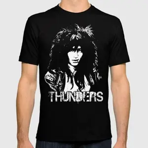 Johnny Thunders Unisex Cotton T-Shirt, Vintage Guitarist Rock Band Graphic Tee