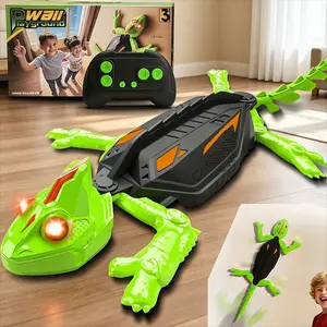 USB-Powered Gecko Robot Toy, Wall Climbing Lizard with LED Eyes, Dual Mode Floor Wall Crawling for Home Party Trick Play Birthday Present Exchange