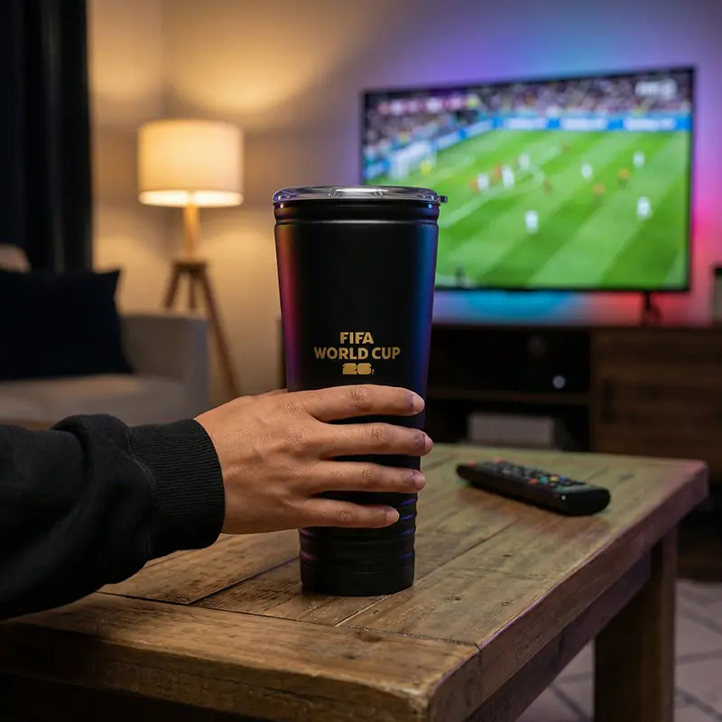 FIFA certified World Cup Black Gold Champions Cup, with built-in