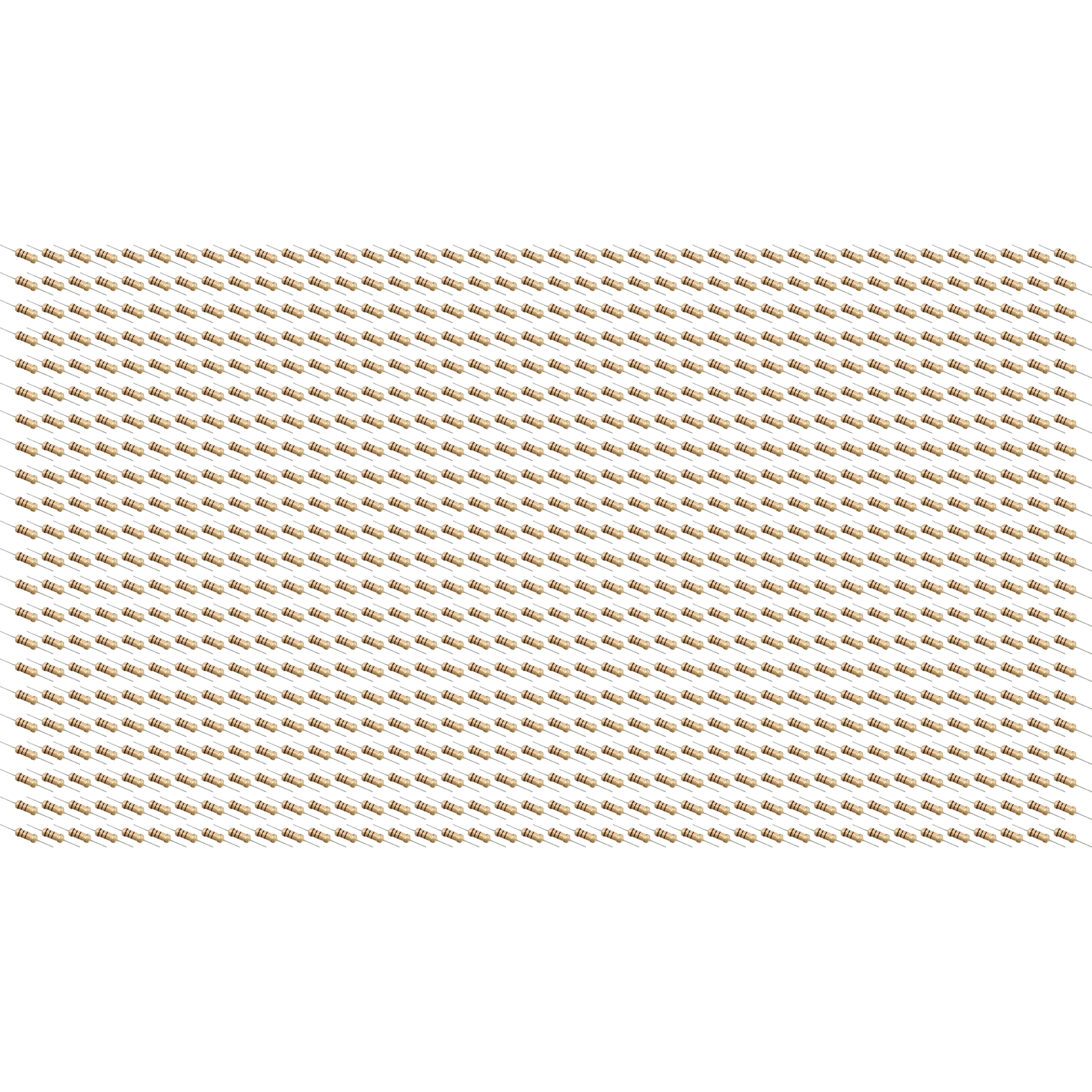 1000-Pack 51 Ohms Carbon Film Resistors, 1/4 W, 250V, ±5% Tolerance