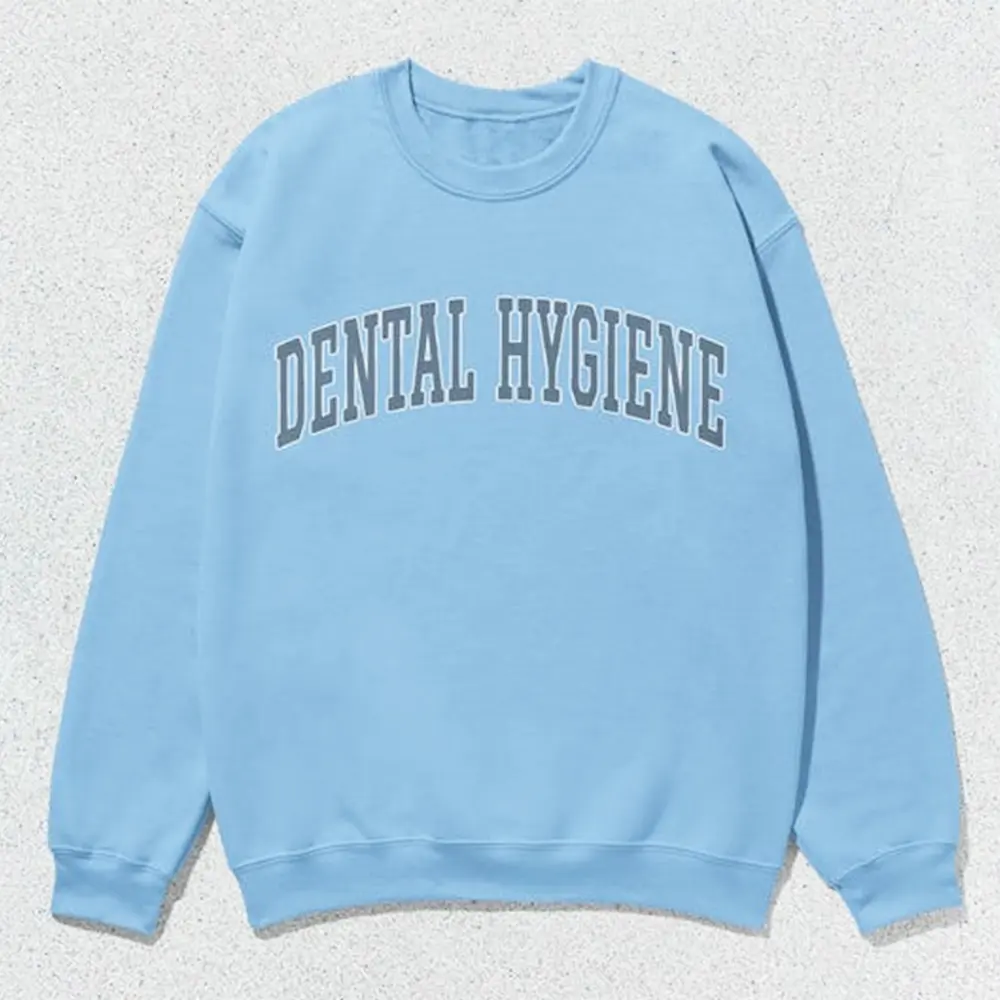 Dental Hygiene Sweatshirt, Collegiate RDH Crewneck, Dental Hygienist Graduation Gift, Dentist Office Staff Appreciation, Unisex Minimalist Pullover