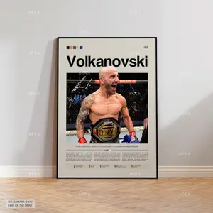 Alexander Volkanovski Poster, Volkanovski Print Wall Art, Framed Volkanovski Decor, UFC Legend, UFC Print Gift, Volkanovski UFC Fan Gift