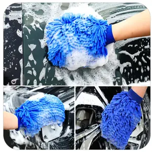2-Pack Car Wash Mitt Premium Chenille Microfiber Car Wash Mitts Perfect for Car Washing