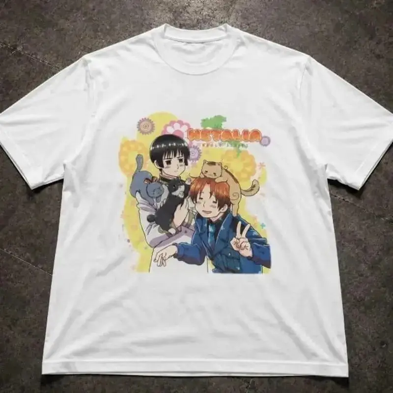 Hetalia Unisex Anime T-Shirt, Vintage Anime T-Shirt, Vintage Funny T-Shirt, Gift For Fan