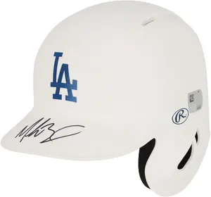 Mookie Betts Los Angeles Dodgers Autographed Rawlings White Matte Mini Batting Helmet - Fanatics Authentic Certified