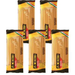 5 Packs Spaghetti Pasta 16 oz, Made with Durum Wheat Semolina, Enriched with Iron & B Vitamins-| Non-GMO-| Kosher-, Pantry Essential, (Pack of 5)